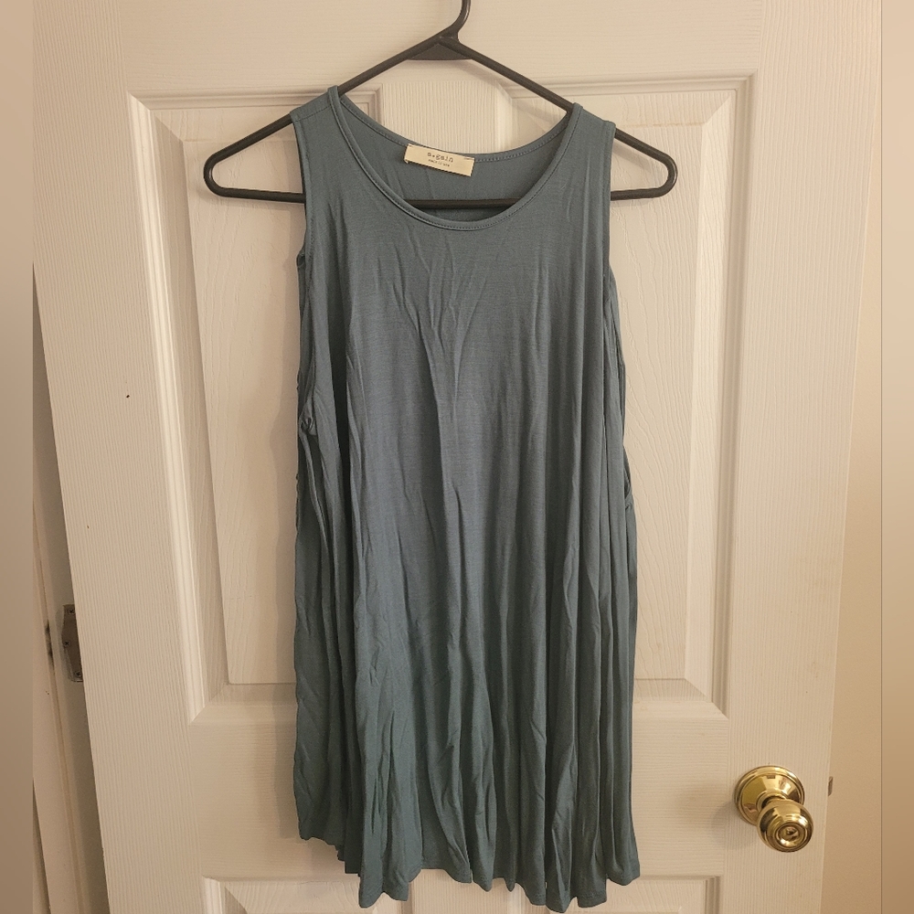 A.gain Blue Long Sleeve Top